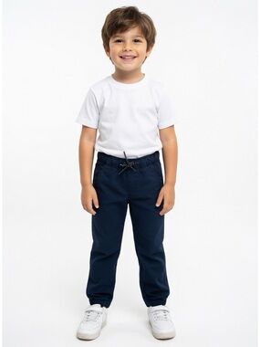 Boys’ Elastic Waist Navy Jogger Pants - Comfortable Everyday Bottoms